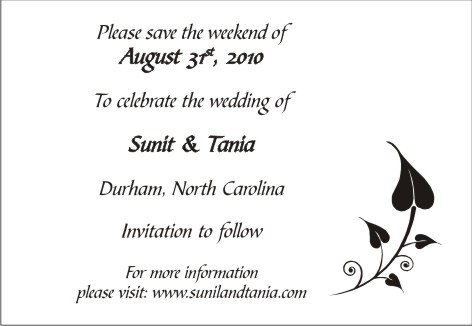 Save the date card 3 - Parekh Cards